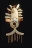 Masque tomanik (faiseur de vent) Yup'ik. Bois, plume, pigment. National Museum of the American Indian, New York