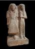 Egypte. Statue du couple Hor et Nefertiry. Granit rose. Nouvel Empire, XIXe-XXe dynasties, 1295-1069 av. J.-C. Musée du Louvre, Paris (c) 2003, Musée du Louvre / Georges Poncet