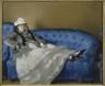 Edouard Manet (1832-1883). Portrait de Mme Manet sur un canapé bleu, 1874. Pastel sur papier brun marouflé sur toile. Paris, musée d'Orsay (c) RMN (musée d'Orsay) / Hervé Lewandowski