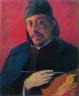 Paul Gauguin. Portrait de Gauguin. hiver 1893-94. Huile sur toile. Collection particulière