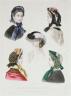 Chapeaux de Madame Aubert. Planche parue dans La Mode illustrée, 1869. Dessins d'Anaïs Toudouze (c) Galliera / Roger-Viollet