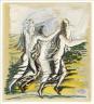 Ossip Zadkine, Trois nymphes, 1939. Gouache, tracés au graphite sur papier satiné. Acquis sur le legs Zadkine-Prax, 1998 (c) Musée Zadkine / Roger-Viollet