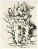 Ossip Zadkine, Daphné, 1946. Encre de Chine sur papier satiné. Legs  Valentine Prax, 1980 (c) Musée Zadkine / Roger-Viollet