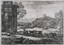 Claude Gellée dit Le Lorrain. Le Troupeau en marche par temps orageux, 1650/51. Eau-forte, 2e état sur deux (c) Petit Palais / Roger-Viollet