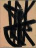 Pierre Soulages. Brou de noix, 65 x 50 cm, 1948. Collection Centre Pompidou, Musée national d'Art moderne, Diffusion RMN (c) Adgp, Paris 2009