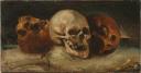 Théodore Géricault. Les trois crânes. 1812/14. Huile sur toile. Musée Girodet, Montargis (c) Jacques Faujour