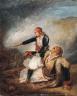Ary Scheffer (1795-1858). Jeune Grec défendant son père blessé. 1827. Huile sur toile. Athènes, musée Benaki (c) Musée Benaki, Athènes