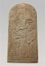 Stèle biface. Sur une face, Amanishakheto reçoit le souffle de vie de la déesse Amesemi. Naga, 1ere moitié du Ier s. ap. J.-C. Khartoum, Soudan, Musée national (c) 2010 Musée du Louvre / Christian Décamps