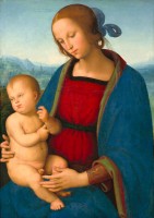 Le Pérugin, Vierge à l'Enfant, vers 1500. Wshington, National Gallery of Art (c) Courtesy National Gallery of Art, Washington 