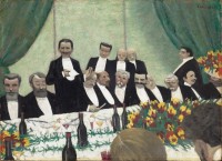 Félix Vallotton (1865- 1925) Le Toast, 1902 Huile sur carton, 49 x 68 cm Paris, musée d'Orsay, achat, RF MO P 2014 3 © Musée d’Orsay, dist RMN-Grand Palais / Patrice Schmidt