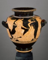 Stamnos à figures rouges. La mort d'Orphée, vers 470 av. J.-C. (c) RMN -Grand Palais (musée du Louvre) / Hervé Lewandowski