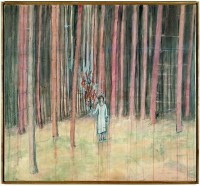 Mann im Wald [Homme dans la forêt], 1971 174 x 189 cm Acrylique sur toile de coton Collection particulière, San Francisco © Ian Reeves